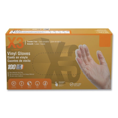 Ammex Disposable Gloves, Vinyl, XL, 1000 PK GPX348100